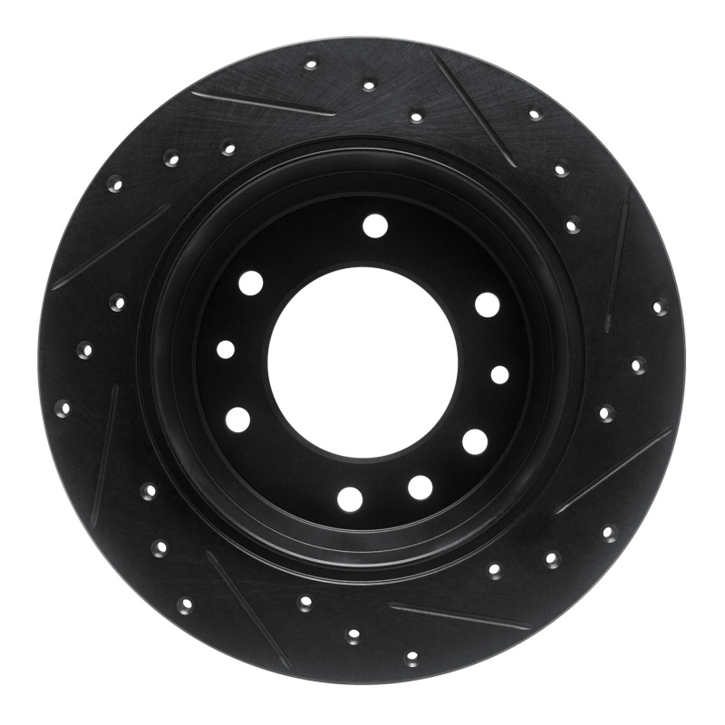 Hyundai Entourage Brake Rotor (1) - Rear Left - R1 Concepts - Drilled & Slotted - Black - `06-`14